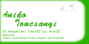 aniko tomcsanyi business card